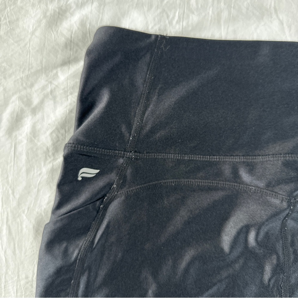 FABLETICS Women Leggings Shiny Black Medium 7/8 RN 134638  - Size M (289)